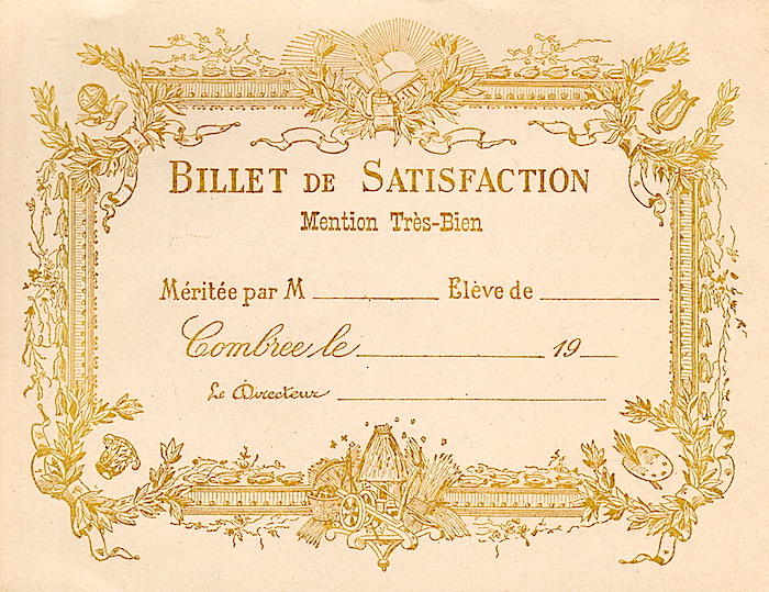 Billet tres bien